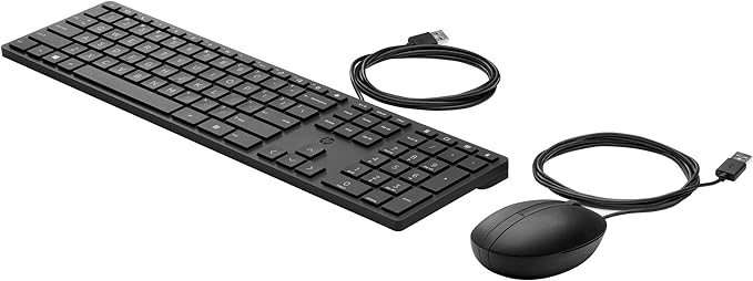 hp 320mk combo teclado y raton usb teclado compacto de 3 zonas teclas silenciosas led indicador de bloqueos raton optico 1000 dpi con 3 botones plug & play color negro
