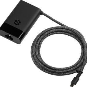 hp cargador usb‑c 65w para portatil potencia inteligente 15/27/60/65w compatible con portatiles, tablets y smartphones usb‑c diseño compacto y ligero color negro
