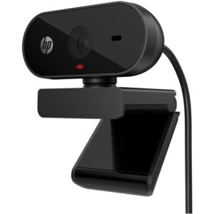 hp 325 webcam full hd 1080p gran angular 66° microfono integrado correccion automatica de luz e imagen giro 360° y soporte para tripode usb‑a color negro