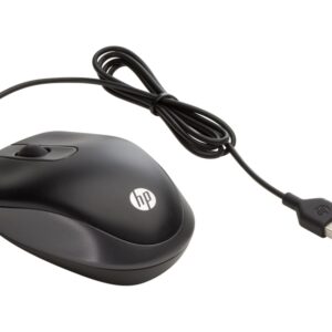 hp travel mouse raton usb 1000 dpi diseño ultraligero y supercompacto para viaje 2 botones + rueda de desplazamiento ambidiestro color negro