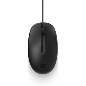 hp 125 raton usb sensor optico 1200 dpi diseño ambidiestro ergonomico 3 botones con rueda de desplazamiento color negro