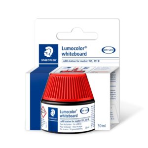 staedtler bote de tinta para recarga rotulador lumocolor 351 capacidad 30ml color rojo