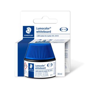 staedtler bote de tinta para recarga rotulador lumocolor 351 capacidad 30ml color azul