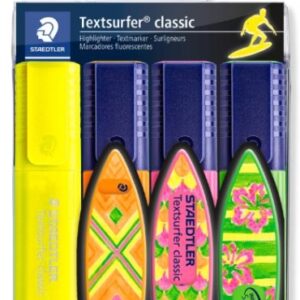 staedtler textsurfer classic 364 pack de 4 marcadores fluorescentes secado rapido trazo 1 5mm aprox colores surtidos