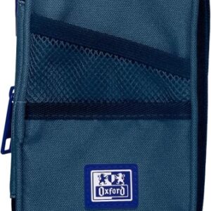 oxford b max estuche portatodo expandible 1 compartimento de gran capacidad 2 bolsillos exteriores fabricado en material reciclado color azul marino