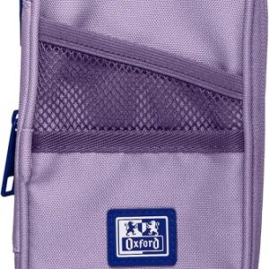 oxford b max estuche portatodo expandible 1 compartimento de gran capacidad 2 bolsillos exteriores fabricado en material reciclado color lavanda