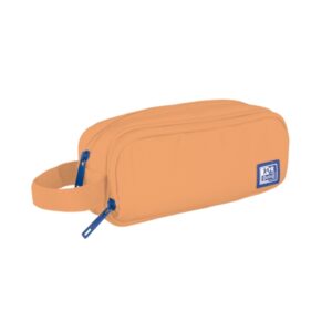 oxford b smart estuche portatodo 3 compartimentos asa lateral fabricado en material reciclado color melocoton
