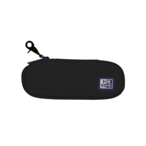 oxford b hook estuche semirrigido portatodo 1 compartimento gancho para colgar bolsillo interior de rejilla fabricado en material reciclado color negro