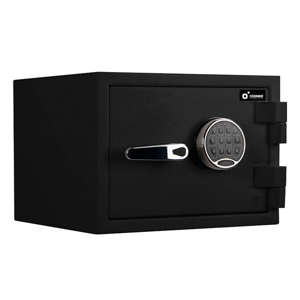 cromad e14450 caja fuerte certificacion europea ecb.s nivel s2 cerradura electronica con teclado easthouse acero macizo de alta resistencia sistema de doble bulon 250x370x310mm