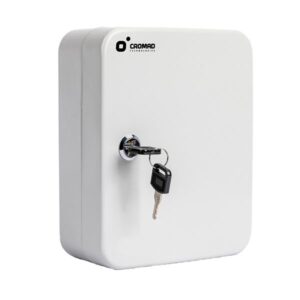 cromad cr1227 armario de seguridad para llaves cerradura de llave 20 ganchos metalicos instalacion mural sencilla color blanco