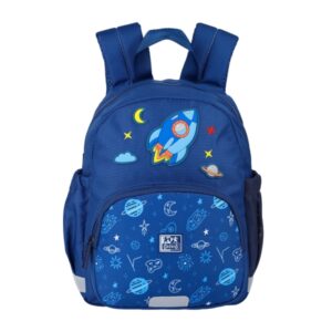 oxford space mochila infantil 8.5l 2 bolsillos laterales con goma eslastica espalda acolchada ergonomica elementos reflectantes asas acolchadas y ajustables material repelente al agua color azul