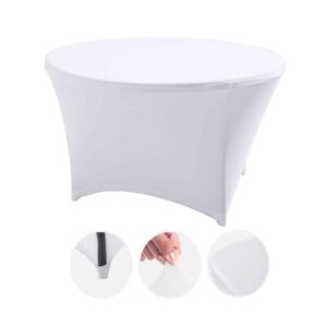 sungarden funda para mesa de resina redonda 160x74cm color blanco