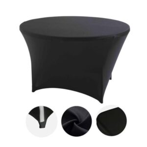 sungarden funda para mesa de resina redonda 160x74cm color negro