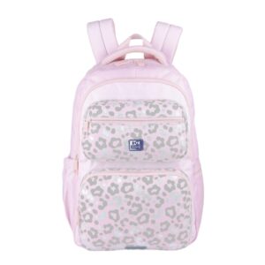 oxford dream tech animal print mochila escolar 25l 2 compartimentos y 10 bolsillos espalda ergonomica transpirable asas acolchadas y ajustables compartimento para portatil color rosa