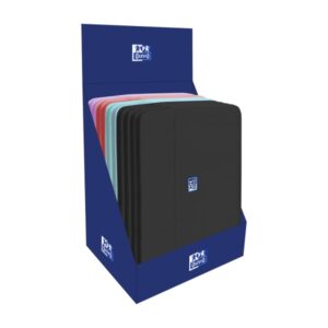 oxford young proof b case expositor con 10 fundas para portatil hasta 14" compartimento acolchado bolsillo exterior con cremallera colores surtidos