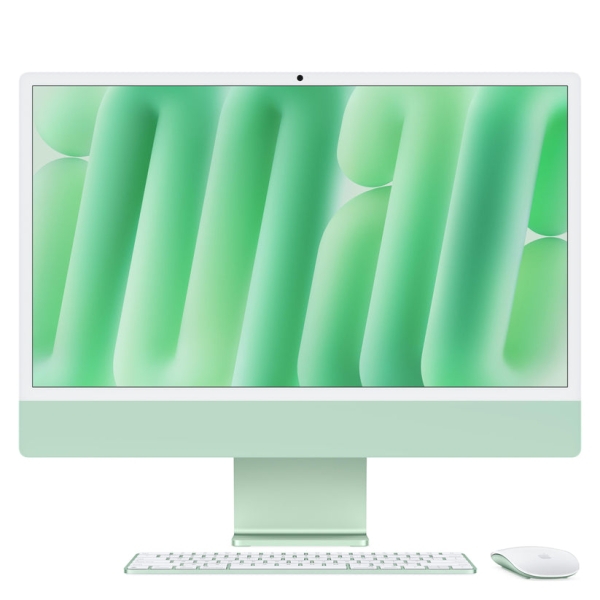 apple imac m4 all in one 24" retina 4.5k 24gb 512gb cpu 10n gpu 10n color verde