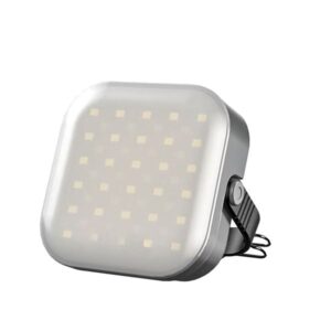 elbat eb0569 linterna solar de camping 500lm 6500k 12 modos de iluminacion funcion powerbank gancho ajustable color gris