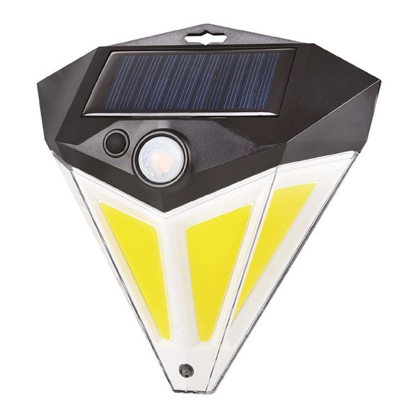 elbat aplique led solar 200lm luz fria 6500k sensor de movimiento bateria 1200mah