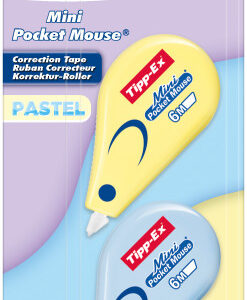 tipp ex mini pocket mouse pastel pack con 2 cintas correctoras 5mm x 6m resistente escritura instantanea