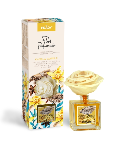 prady ambientador flor perfumada canela vanille frasco de cristal 90ml