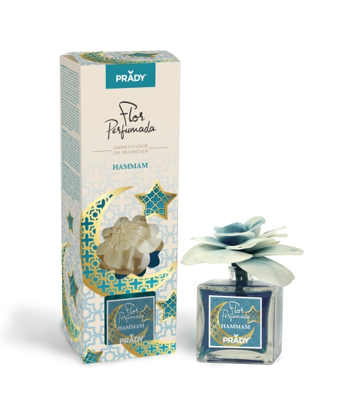prady ambientador flor perfumada hamman frasco de cristal 90ml