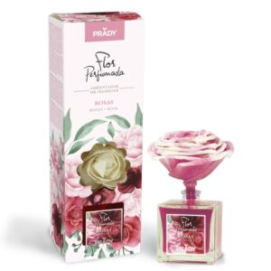 prady ambientador flor perfumada rosas frasco de cristal 90ml