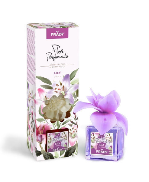 prady ambientador flor perfumada lily frasco de cristal 90ml