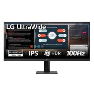 lg ultrawide monitor 29" lcd ips wfhd 100hz hdr freesync 21:9 hdmi, displayport vesa 100x100 color negro
