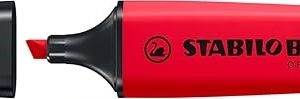 stabilo boss 70 rotulador marcador fluorescente trazo entre 2 y 5mm recargable tinta con base de agua color rojo real