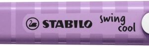 stabilo swing cool naturecolors wildflower marcador fluorescente cuerpo plano punta biselada trazo entre 1 y 4mm tinta con base de agua antisecado color lila grisaceo