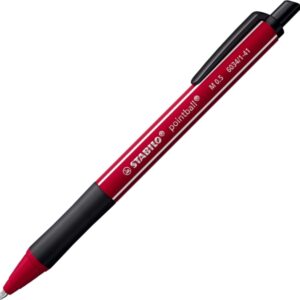 stabilo pointball naturecolors wildflower boligrafo retractil trazo 0.5mm hecho con 87% bioplastico grip antideslizante recargable tinta azul color del cuerpo rojo borgoña