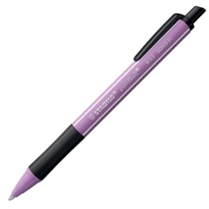 stabilo pointball naturecolors wildflower boligrafo retractil trazo 0.5mm hecho con 87% bioplastico grip antideslizante recargable tinta azul color del cuerpo lila grisaceo