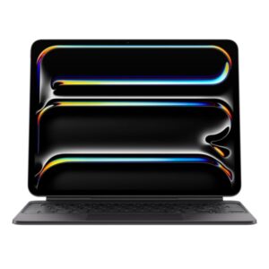 apple magic keyboard para ipad pro 13" m4 y m5 teclado español con trackpad hap­tico integrado 14 teclas de funcion teclas retroiluminadas con mecanismo de tijera 1 mm funda protectora frontal y trasera color negro