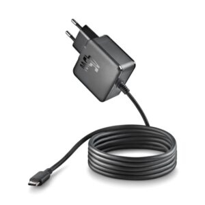 ngs gan 45w‑c cargador de pared gan 45w usb‑c pd3.0 pps carga inteligente para portatil/tablet/smartphone proteccion contra sobrecarga y cortocircuitos cable 1.5m color negro
