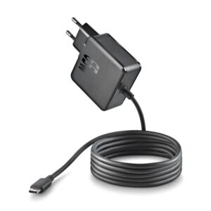 ngs gan 65w‑c cargador de pared gan 65w usb‑c pd3.0 pps carga inteligente para portatil/tablet/smartphone proteccion contra sobrecarga y cortocircuitos cable 1.5m color negro