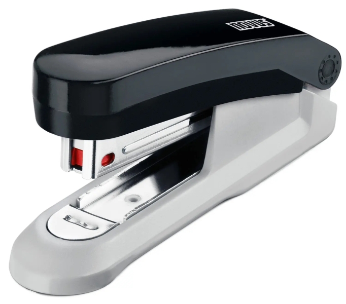 novus evolution e15 grapadora de sobremesa hasta 15 hojas grapado cerrado y clavado incluye 200 grapas nº10 color negro/gris