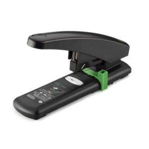 novus b40 re+new grapadora de gruesos fabricada con 97% de plastico reciclado hasta 100 hojas grapado bypass color negro