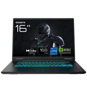 gigabyte a16 portatil gaming 16" intel core i7 13620h 16gb ddr5 1tb ssd rtx5050 8gb freedos color negro teclado qwerty (es)