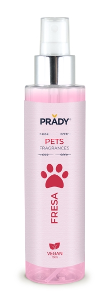 prady perfume para mascota fresa frasco de 150 ml spray pulverizador