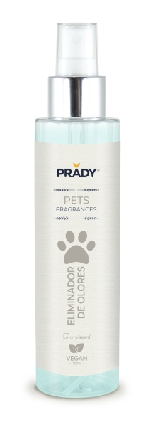 prady perfume para mascota eliminador de olores frasco de 150 ml spray pulverizador
