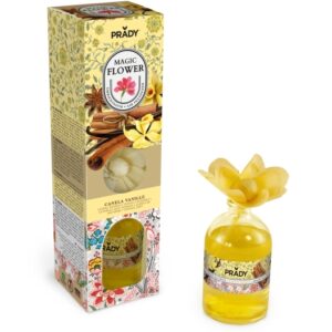 prady ambientador magic flower canela vanille frasco de cristal 100ml