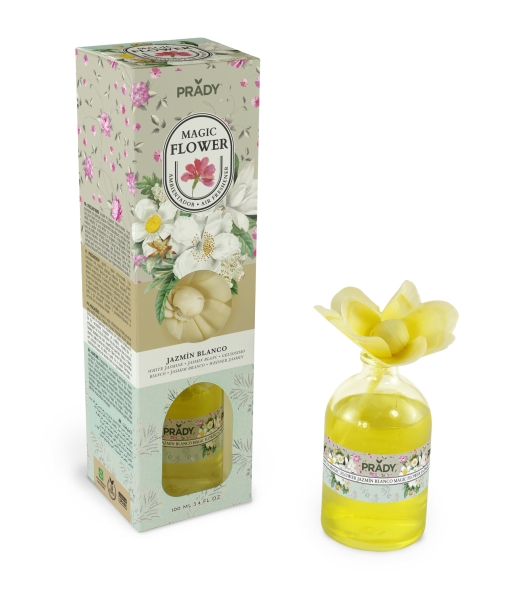 prady ambientador magic flower jazmin blanco frasco de cristal 100ml
