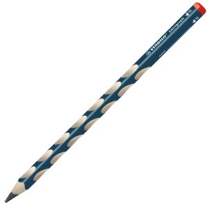 stabilo easygraph lapiz de grafito mina hb de 3.15mm diseño ergonomico uso diestro color azul petroleo