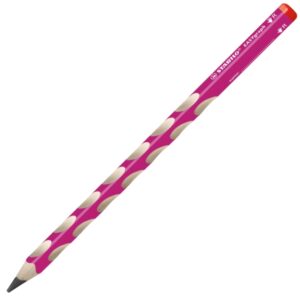 stabilo easygraph lapiz de grafito mina hb de 3.15mm diseño ergonomico uso diestro color rosa