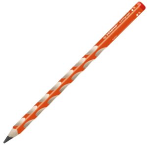 stabilo easygraph lapiz de grafito mina hb de 3.15mm diseño ergonomico uso diestro color naranja
