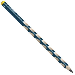 stabilo easygraph lapiz de grafito mina hb de 3.15mm diseño ergonomico uso zurdo color azul petroleo