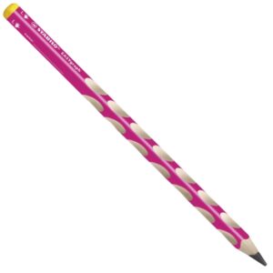 stabilo easygraph lapiz de grafito mina hb de 3.15mm diseño ergonomico uso zurdo color rosa