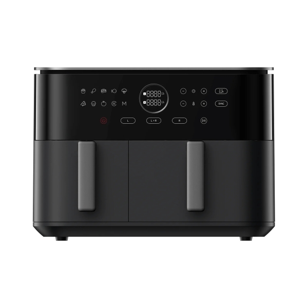 xiaomi dual zone air fryer freidora de aire 10l doble zona 3.5l + 6.5l potencia 2700w con tecnologia de circulacion 360° temperatura 40–230°c funcion sync y 9 modos de cocinado control tactil color negro