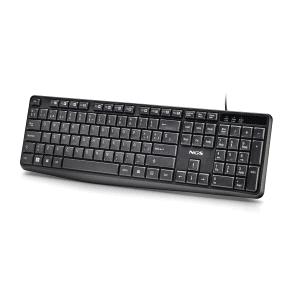 ngs funky v4 teclado usb 12 teclas multimedia fn teclas de membrana silenciosas diseno resistente a salpicaduras con tratamiento antidesgaste patas plegables para inclinacion ajustable cable 1.5m color negro
