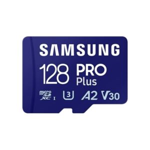 samsung pro plus tarjeta micro sdxc 128gb uhs i u3 a2 v30 clase 10 con adaptador sd